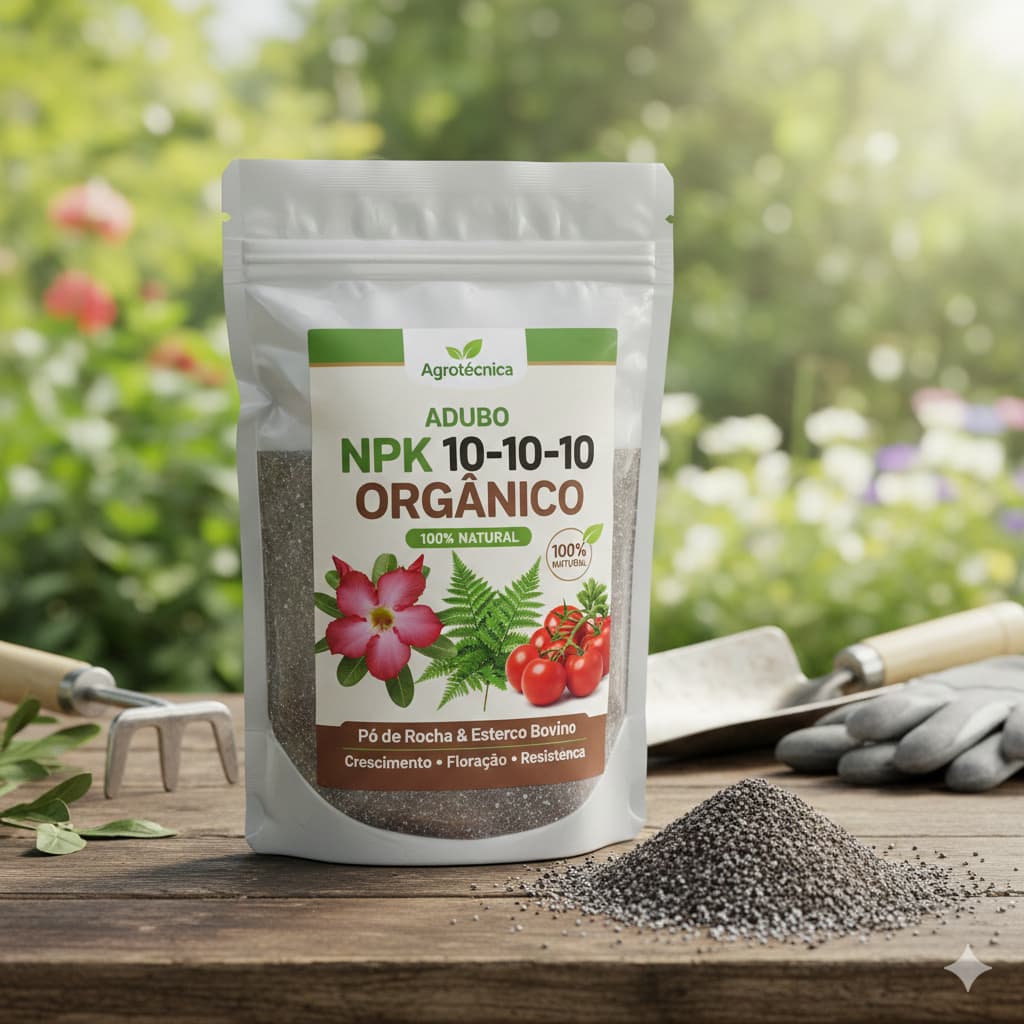 Adubo Npk 10-10-10 Orgânico EM PO /flores, rosa do deserto, plantas, frutas(imagem ilustrativa)