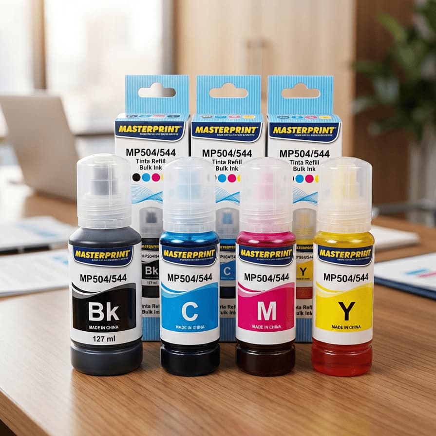 Refil de Tinta Kit Econômico Masterprint 04/44 4 Cores Alta Qualidade e Economia