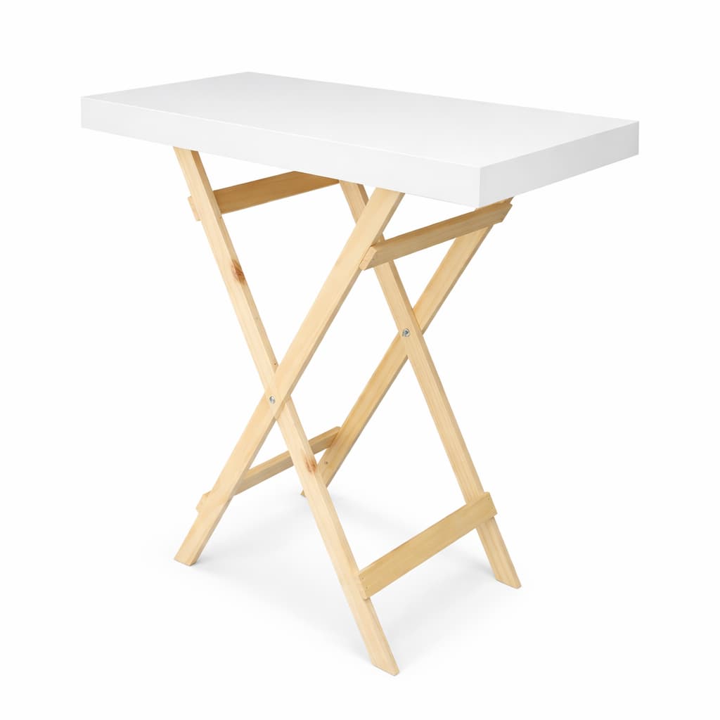 Mesa Cavalete para Mini Festa Pegue e Monte MDF Pinus Pintada Desmontável Decoração