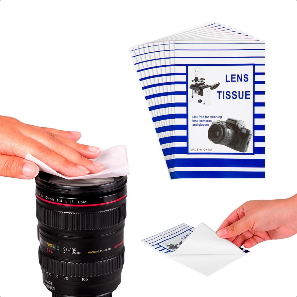 Lenço de Papel para Limpeza de Lentes Fotográficas, Óculos e Óticas em Geral  Sou Foto KLC-002