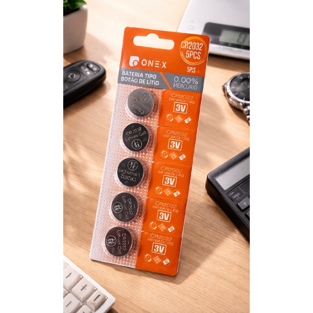 Cartela 5 Baterias Cr2032 3v Lithium Brinquedos Computadores