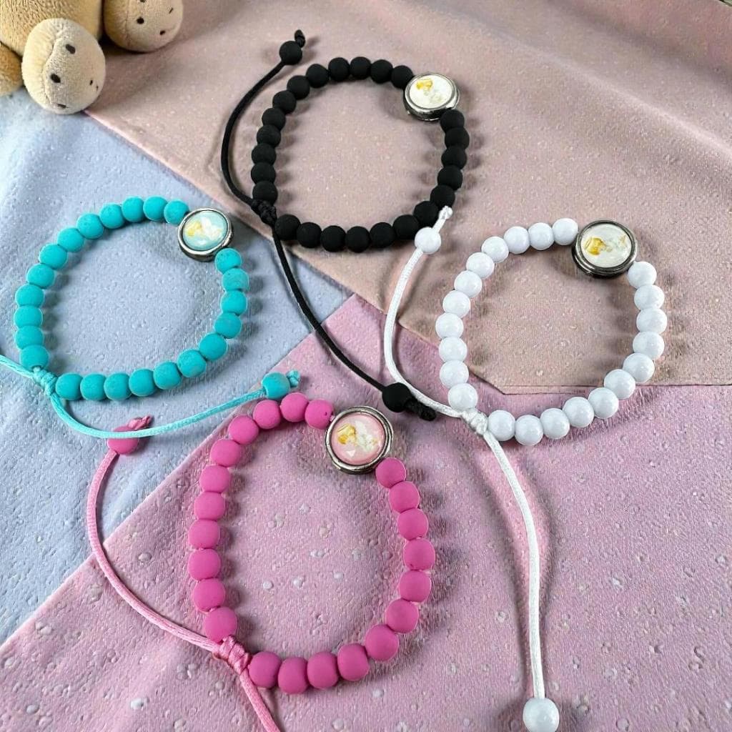 Pulseira Infantil Emborrachada Anjo da Guarda Regulável
