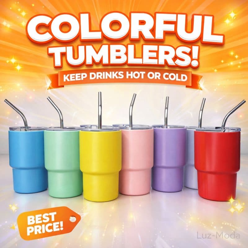 Kit 5-20 Mini Copos Térmicos Inox 90ml com Canudo 🥤 Taça p/ Vinho | Brindes e Festas