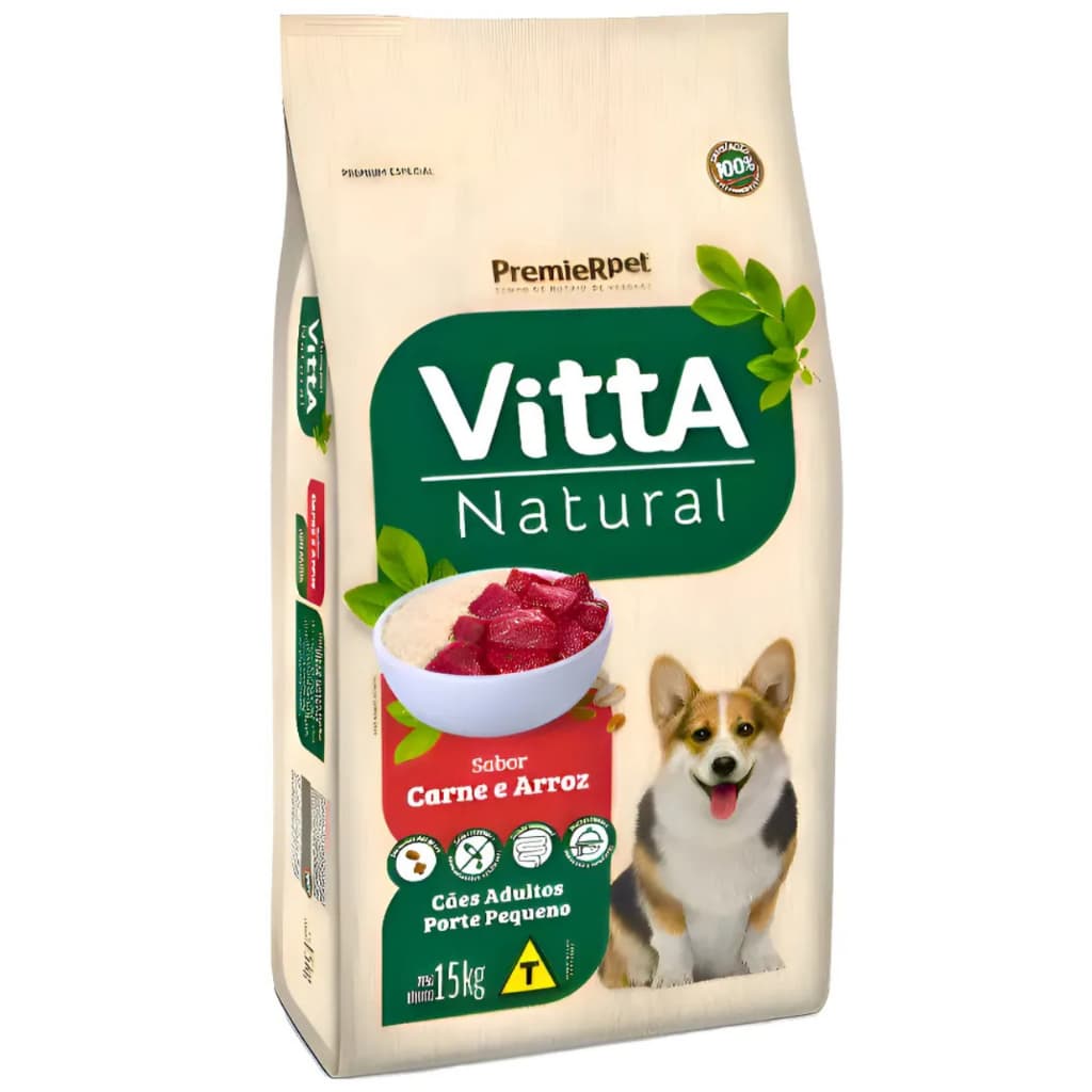 Ração Vitta Natural Cães Adulto Raça Pequena 15kg Premierpet