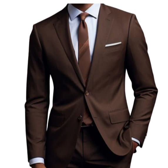 Terno Masculino Slim Marrom Corte Italiano Nova Coleção Lançamento