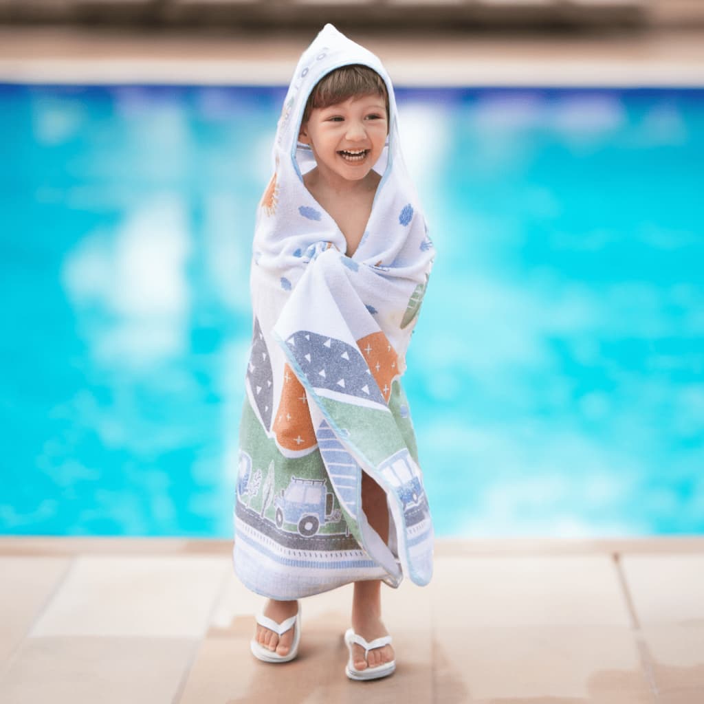 Toalhão de bebê e infantil Papi forrada grande, até 3/4 anos! Tamanho excelente de 110x70cm.