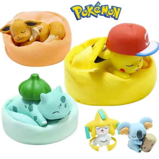 Boneco Pokémon Pikachu Dormindo Action Figure Edição Sonho Decoração Desenho Anime Fofos