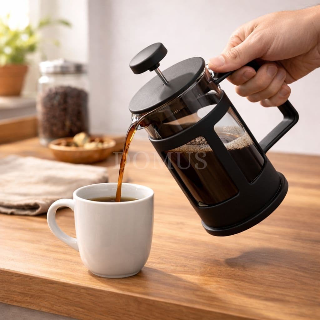 Cafeteira Prensa Francesa Borossilicato Com Tampa e Base De Bambu 600ml