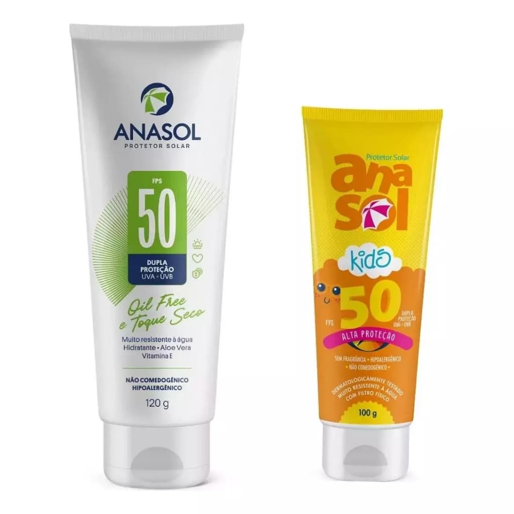 Protetor Solar Corporal Fps 50 + Protetor Solar Kids Fps 50 - Anasol