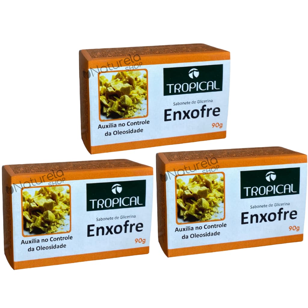 Kit 3 Un. Sabonete Barra Enxofre - Tropical 90g
