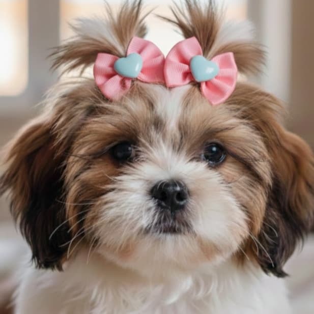 Kit 100 Laços Pet Lacinho Borboleta de Gorgorão e Cetim Cachorro Fêmea Acessórios Fofos PetShop Banho e Tosa