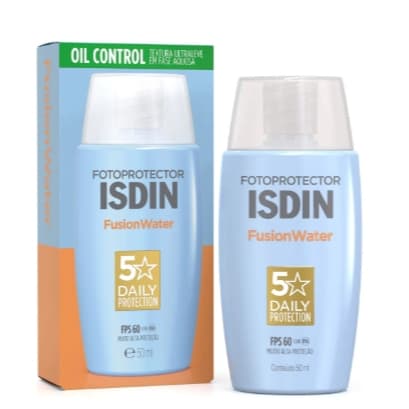 ISDIN Protetor Solar Facial Fusion Water 5 Stars Sem Cor FPS 60 - 50ml