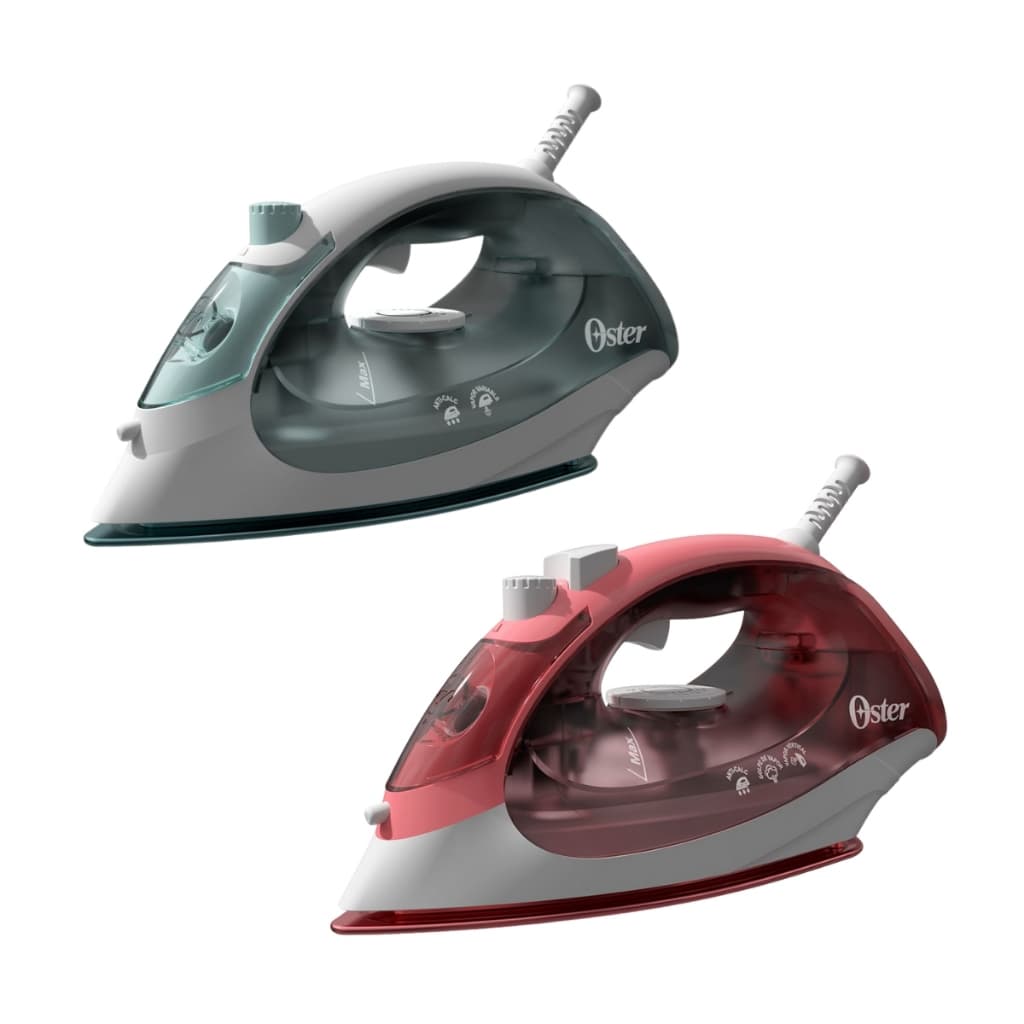 Ferro de Passar Oster Antiaderente Base de Ceramica Rosa Verde 127v 220v