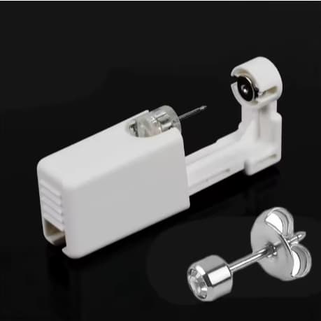 Perfurador de orelha e nariz Descartável com Brinco em Aço Cirúrgico Antialérgico