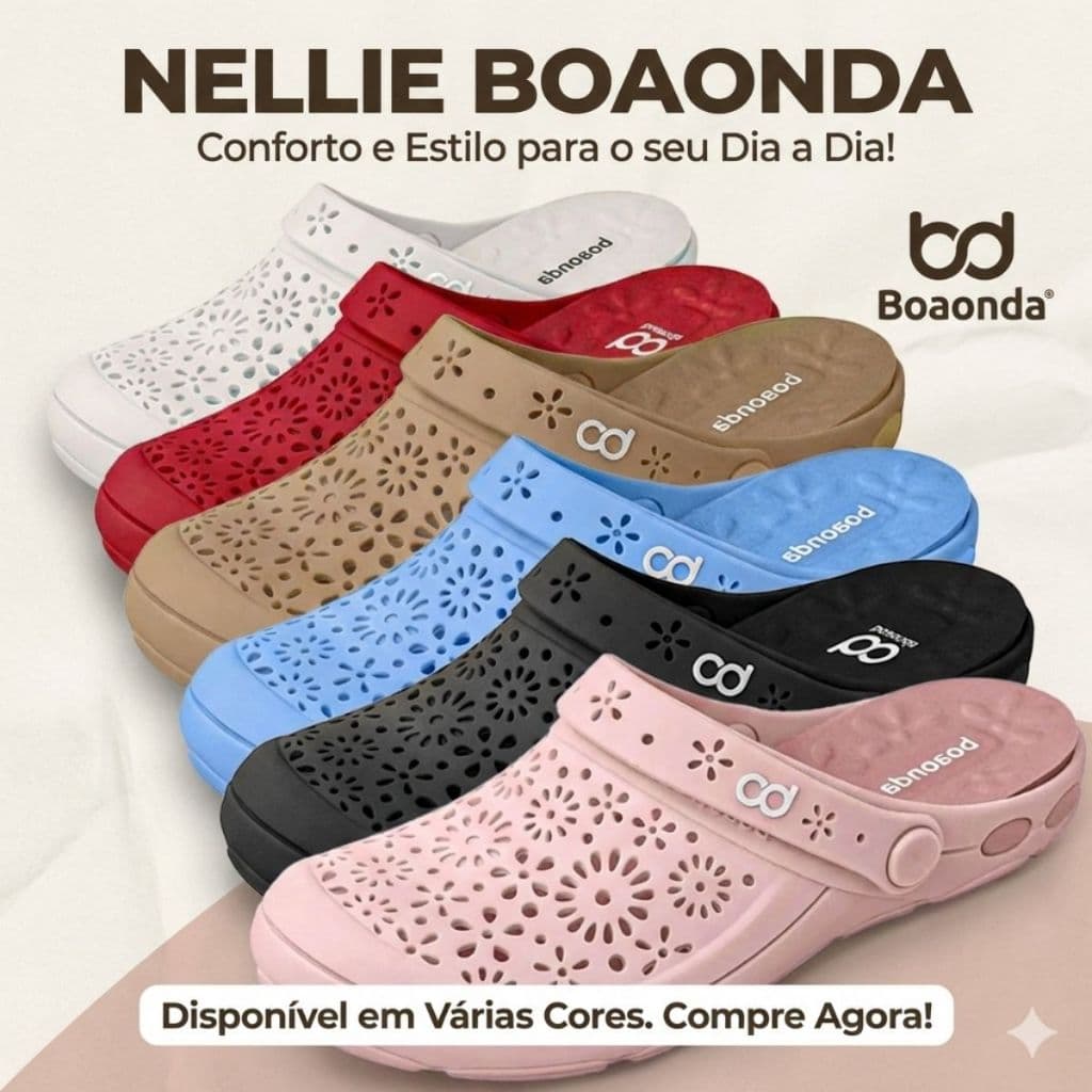 Clog Babuche Sandália Ortopédica Nellie Babuche Conforto Esporão Facite - Original