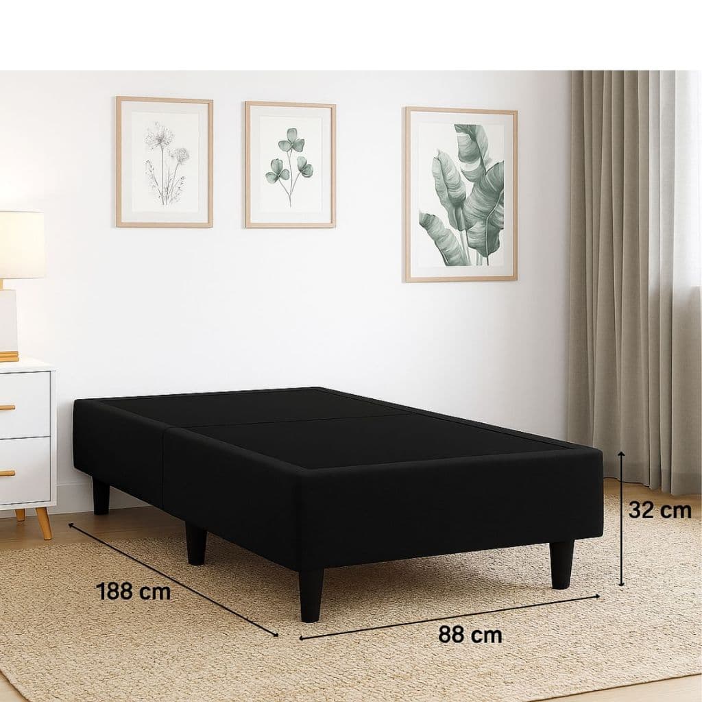 Base Box Bipartida Solteiro 188x78 Dobrável em Suede Veludo Resistente