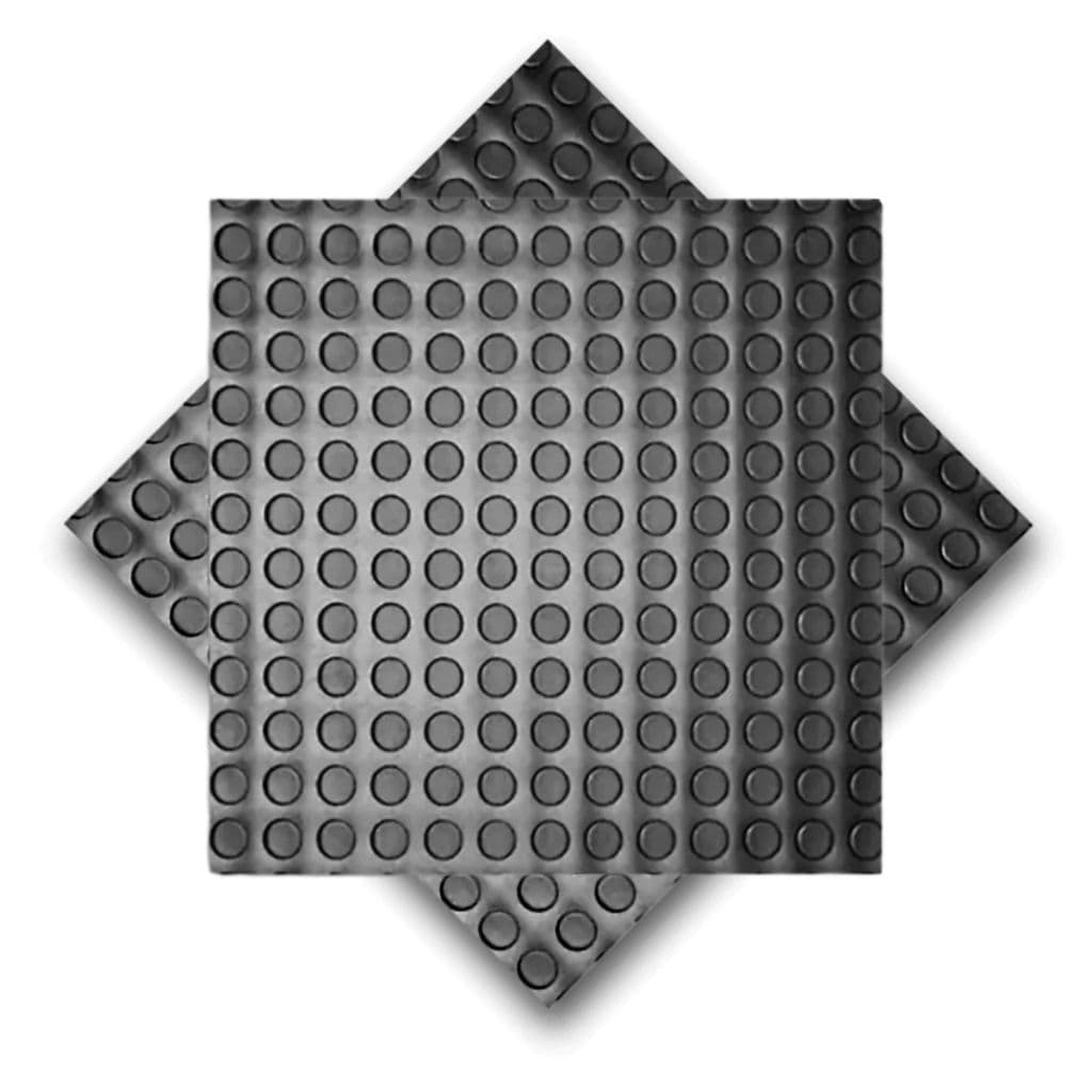 Kit 2 Piso Moeda De Borracha Pastilhado Anti Derrapante 50x50cm Academia