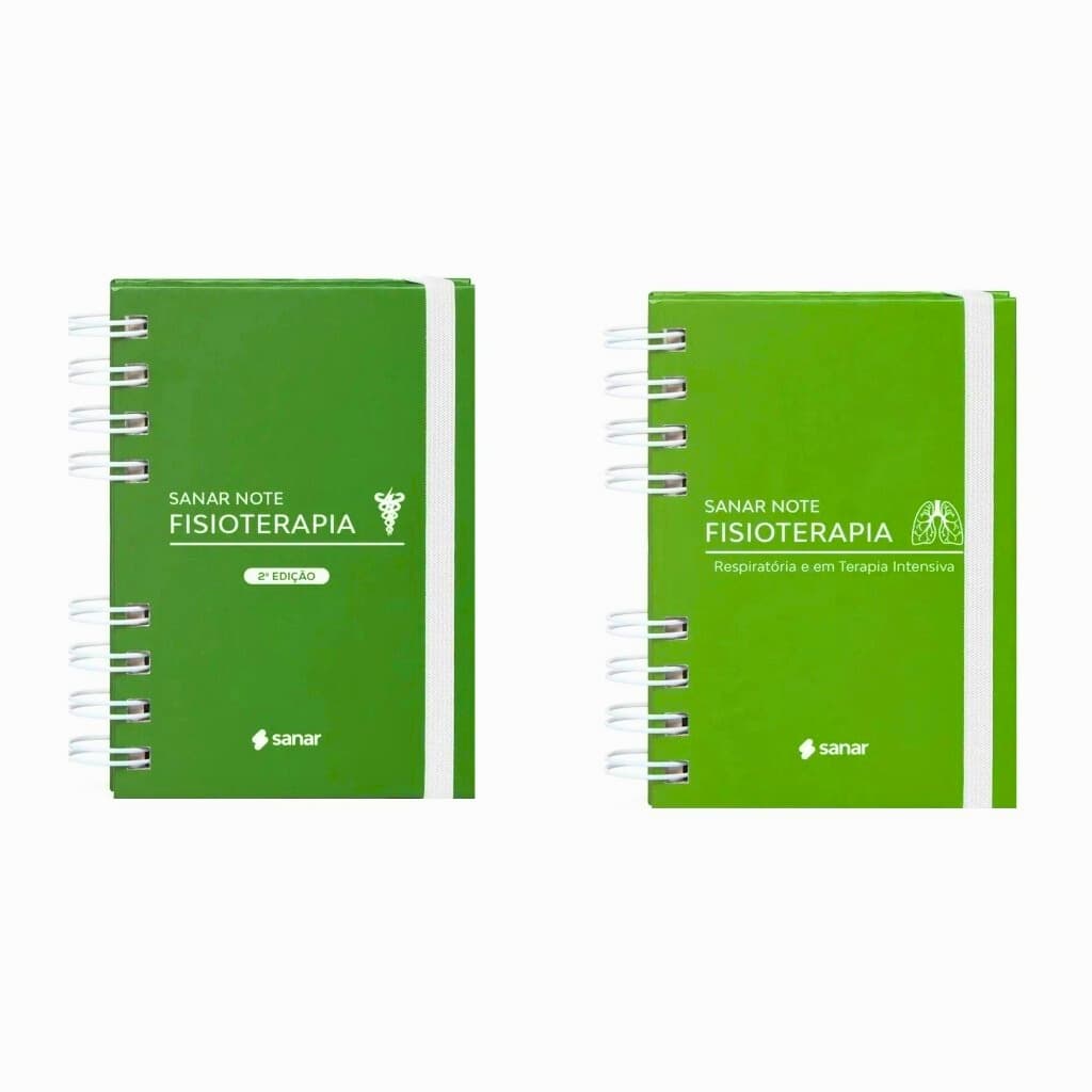 SANAR NOTE FISIOTERAPIA 2 EDIÇÃO + SANAR NOTE FISIOTERAPIA RESPIRATORIA KIT ORIGINAL