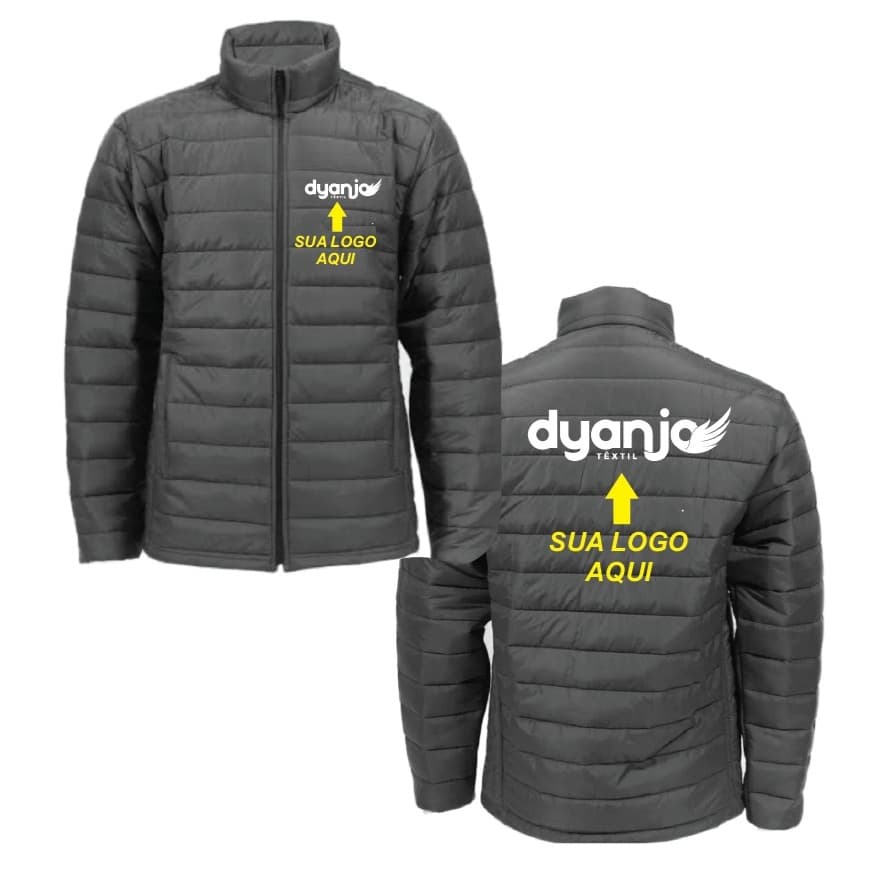 JAQUETA UNIFORME PUFEER PERSONALIZADA EM NYLON PEDIDO MINIMO 4 UND REPELE VENTO DYANJO carpachos