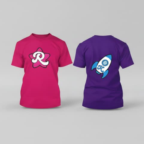 Camiseta Emilly Vick e Ketlen Dos Rosa Infantil Youtuber Camisa Algodão Criança Cor Roxa e Rosa