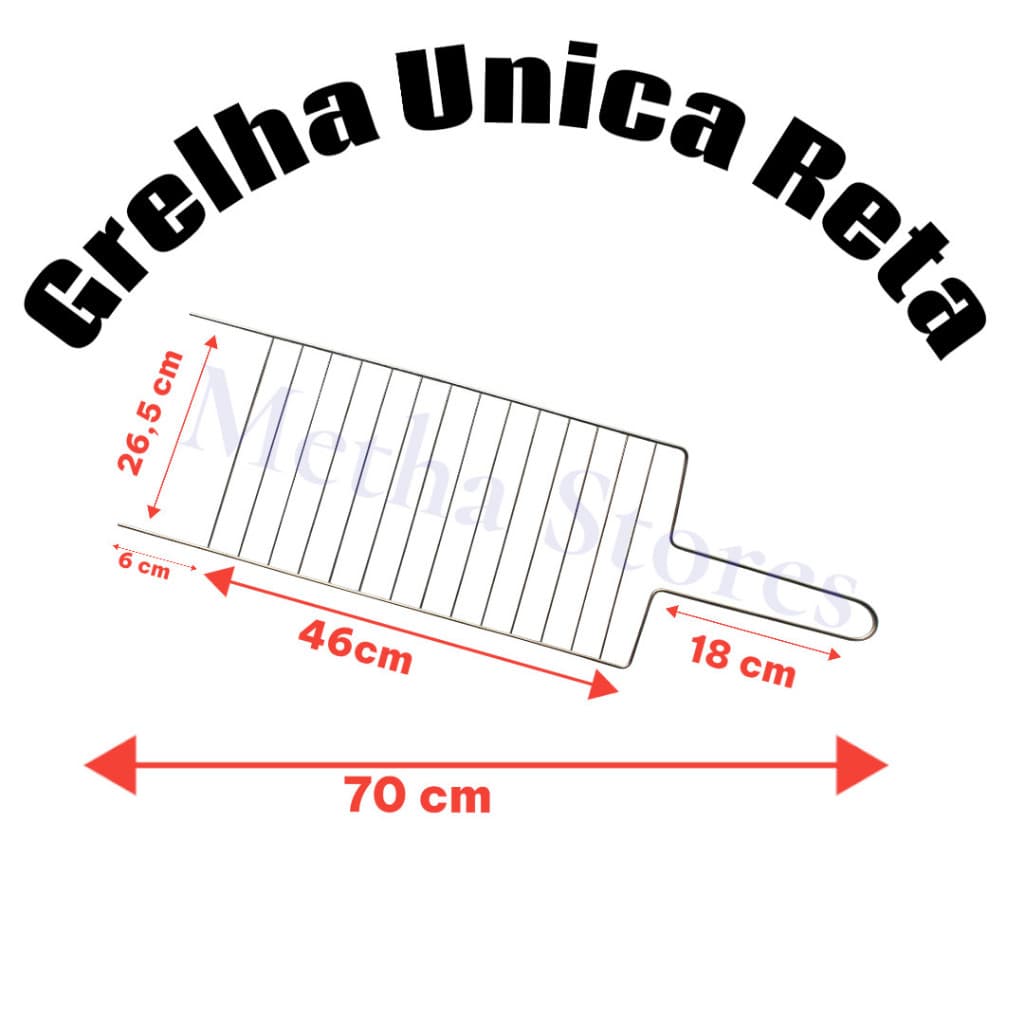 Grelha Unica Feita aço resitente  Churrasqueira Assar Carne Peixe Frango Linguica legumes e outros