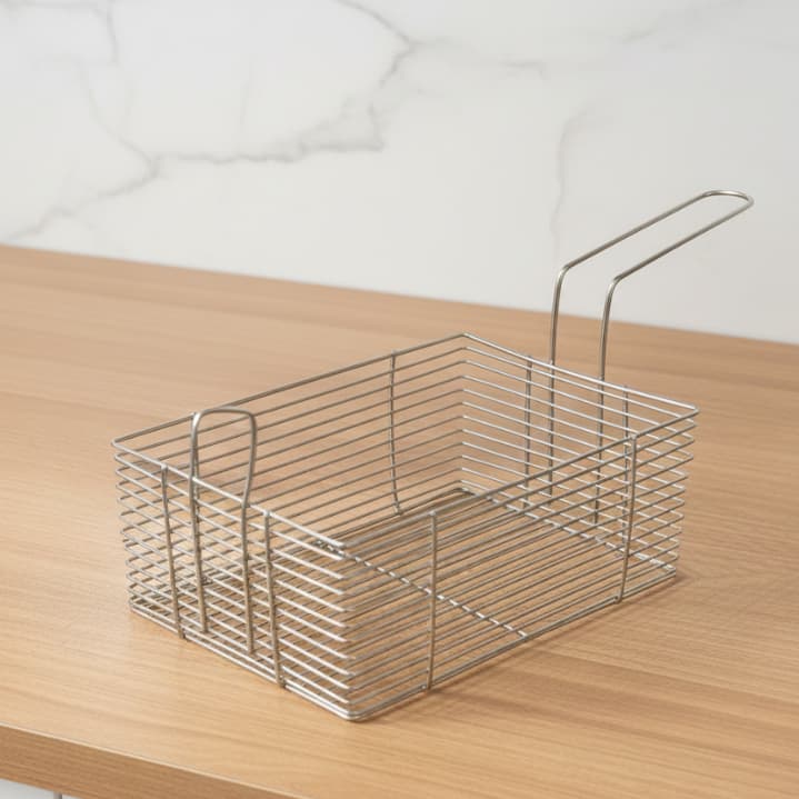 Cesto para Frituras Zincado- Compatível para Fritadeiras Profissional.