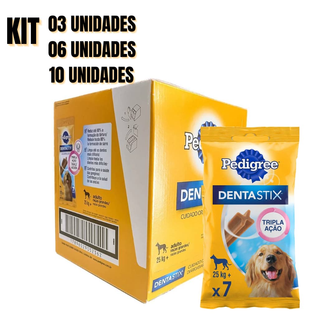 DENTASTIX PEDIGREE PESTISCOS RAÇAS GRANDES 270G KIT 03/06/10 UN