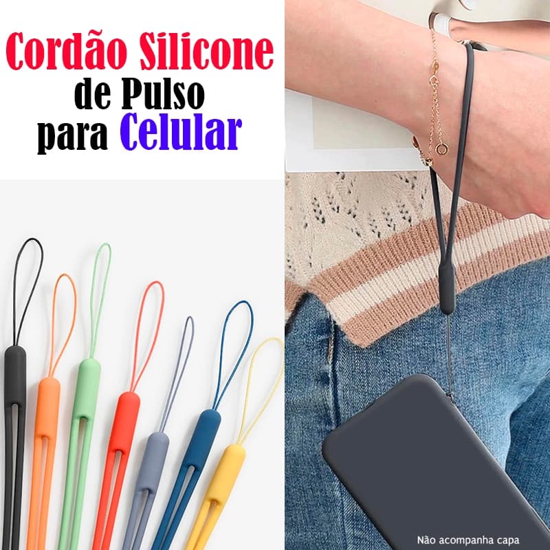 Correias Pulso Mão Cordão Silicone Encantos para Telefone Móvel Chaves Câmera Corrente Cabo Bonito Cordão