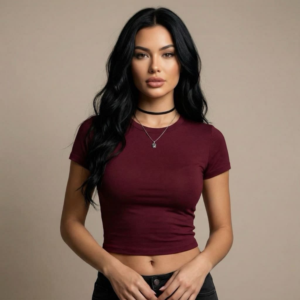 Baby Tee Feminina Blusa Slim Fit Baby Look Manga Curta Blusa de Compressão Academia