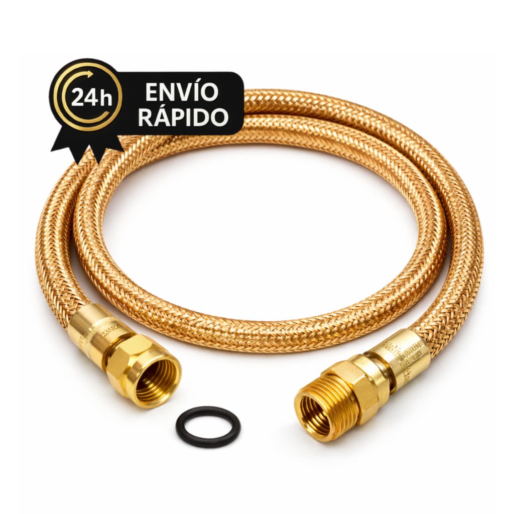 Mangueira De Gás Encanado Instalação Cobre Fogão Coocktop 0,60cm, 1m, 1.20m 2 metros Metalica Gn GPL