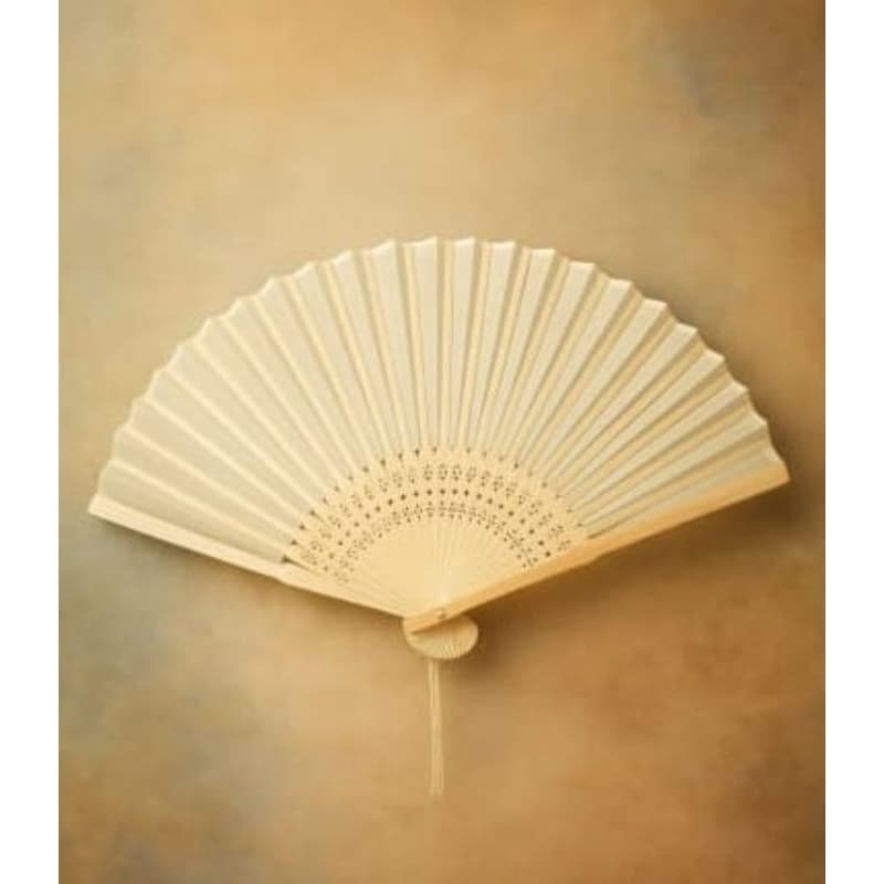 Leque de Madeira Preto ou Branco