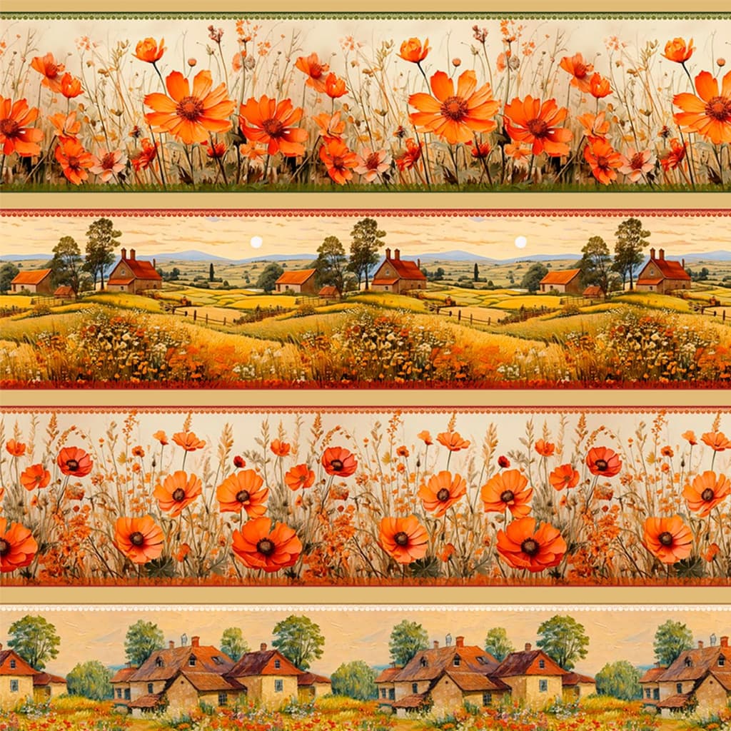 55cm x 1,50m - Tricoline Digital Barrado 10 ou 7 faixas - Tecido 100% Algodão - Cozinha Pano Prato