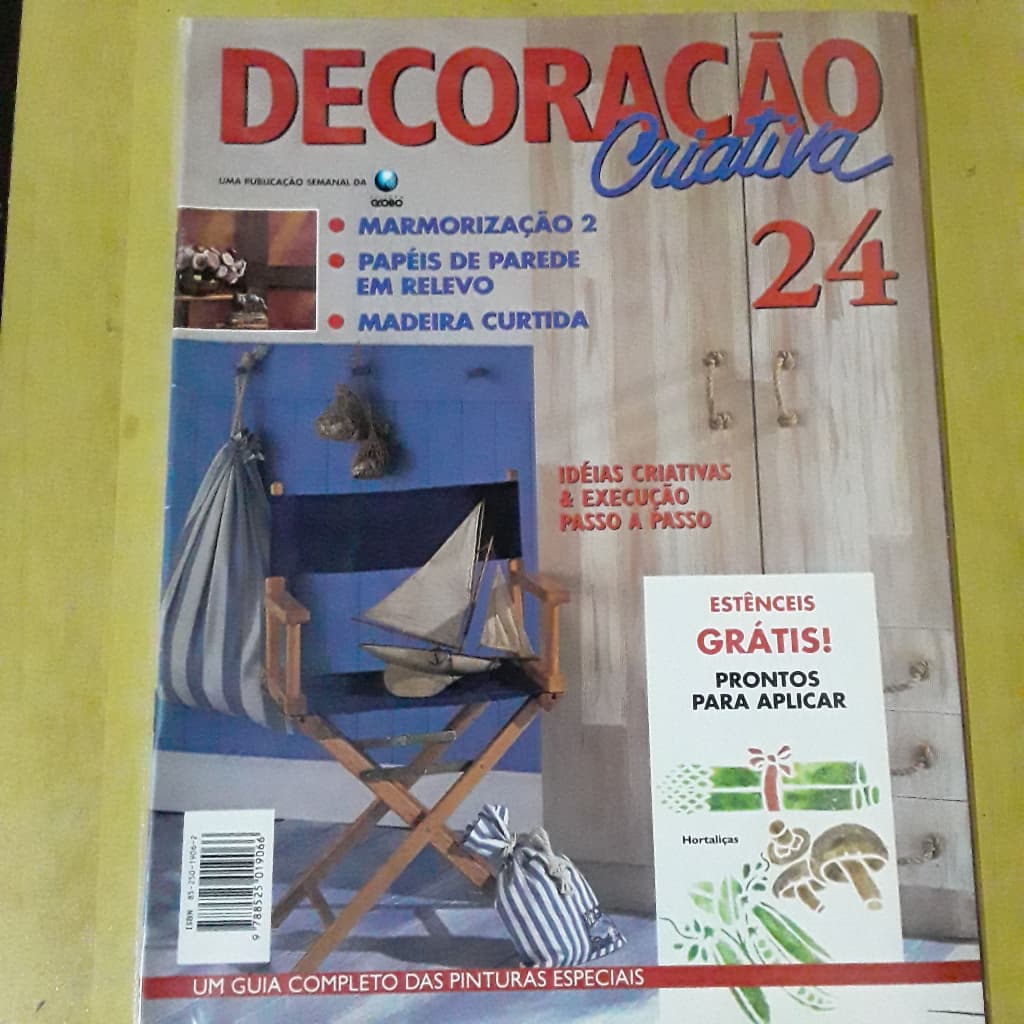 PL51 REVISTA DECORAÇÃO CRIATIVA Nº24 MARMORIZAÇÃO PAPÉIS DE PAREDE EM RELEVO MADEIRA CURTIDA