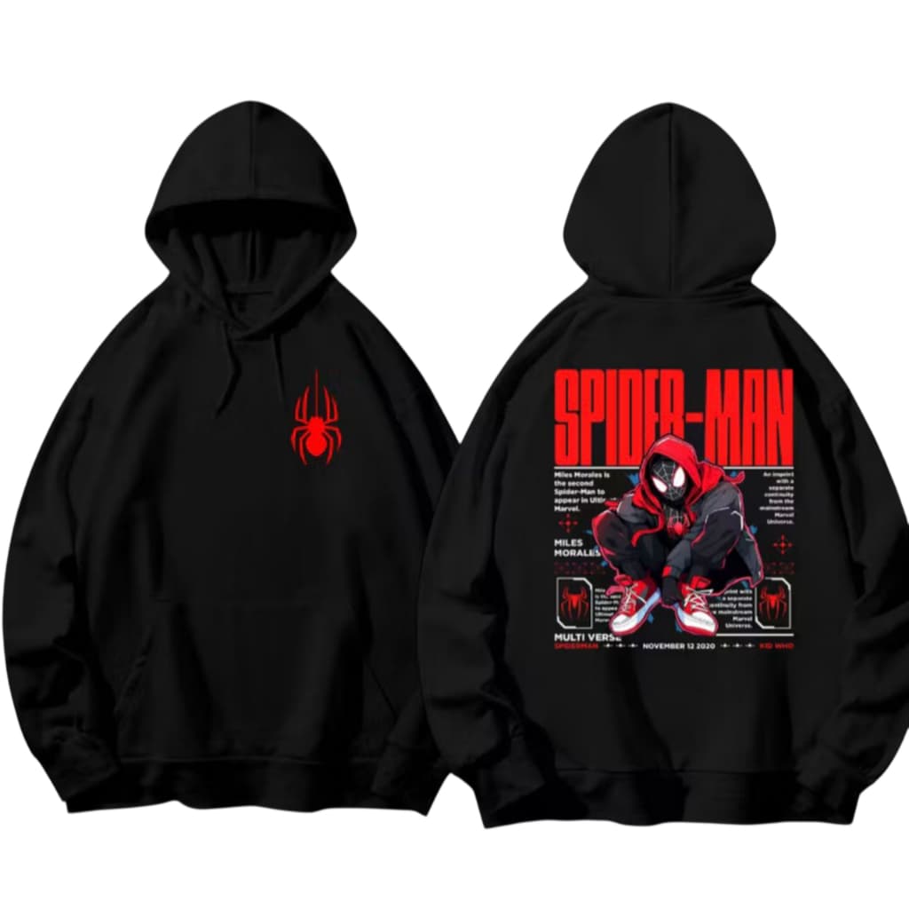 Blusa De Frio Moletom Ganguru Spider Man Homem Aranha Algodão Franelado Com Capuz Premium