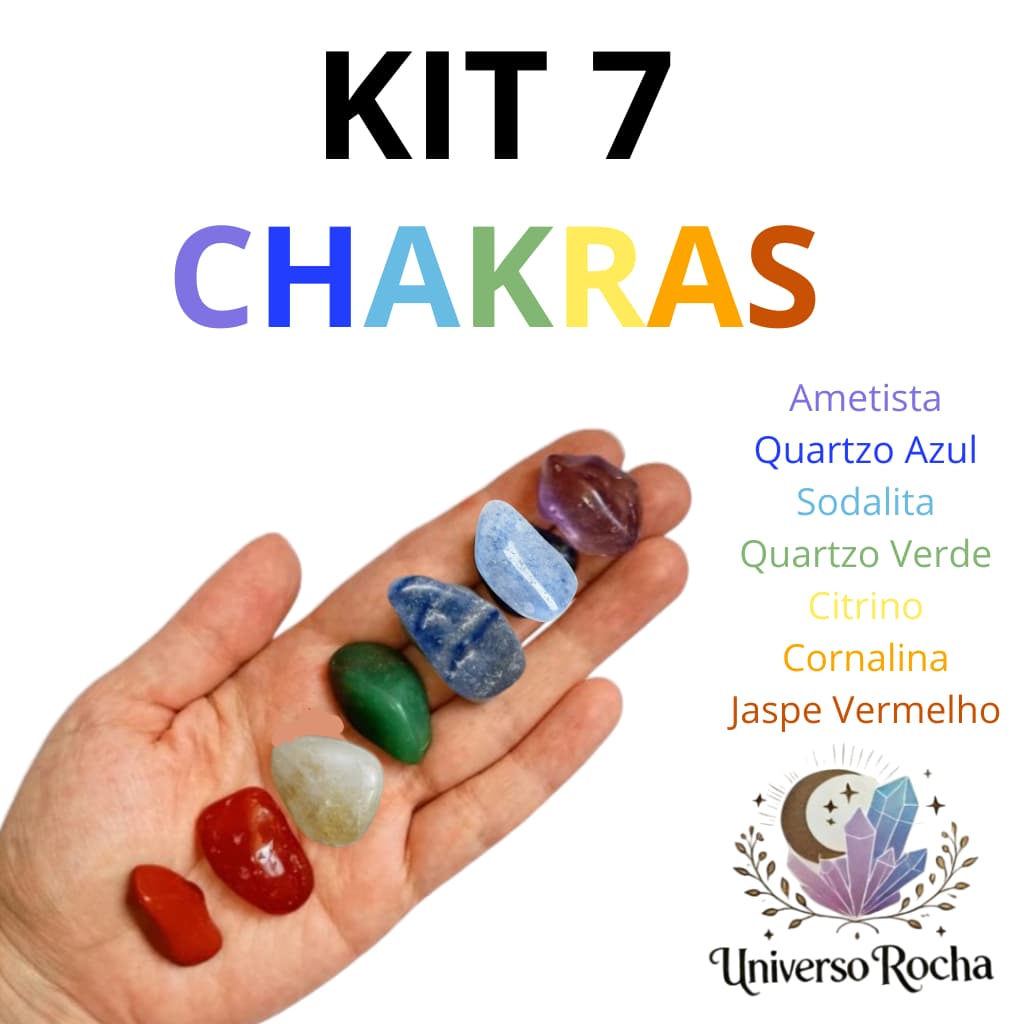 Pedras Naturais para 7 Chakras Cristais para Meditação, Cura e Energia Espiritual ÚLTIMAS UNIDADES