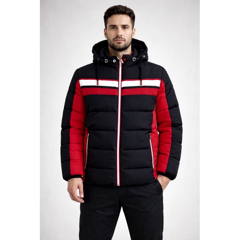 Jaqueta Masculina Bobojaco Nylon Peluciada por dentro Capuz removível