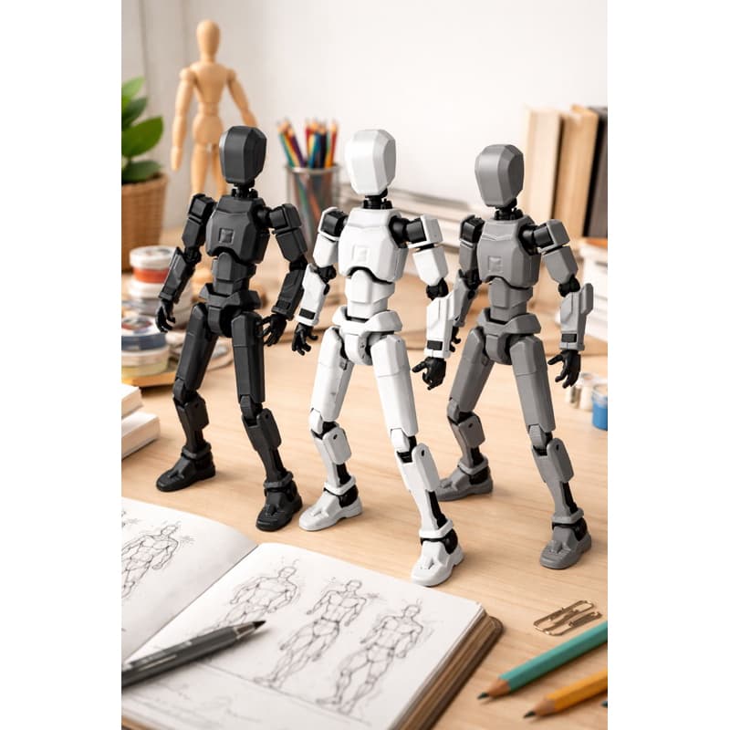 Boneco Articulado Dummy 13 Brinquedo Robô de Montar Presente Crianças Coleção e Stop Motion