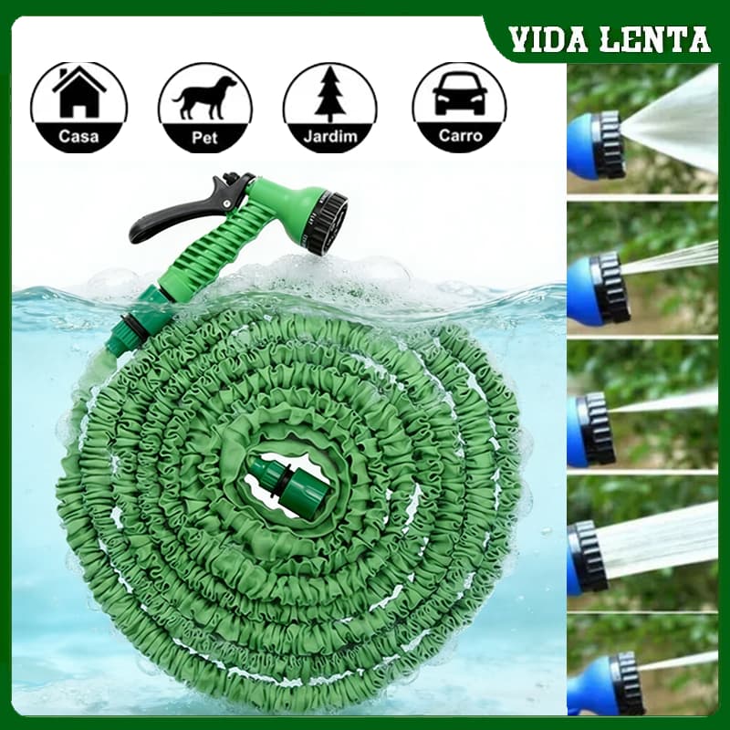 Mangueira Mágica Flexível 10M a 20M com 7 Modos de Jato para Jardim e Carro