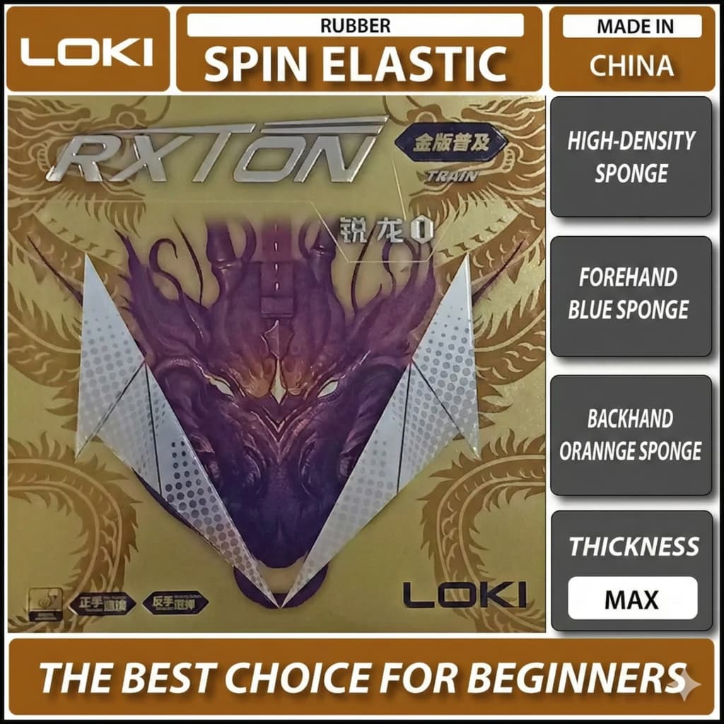 Borracha Tênis de Mesa Loki Rxton 1 Train (Gold Version) - Pronta Entrega