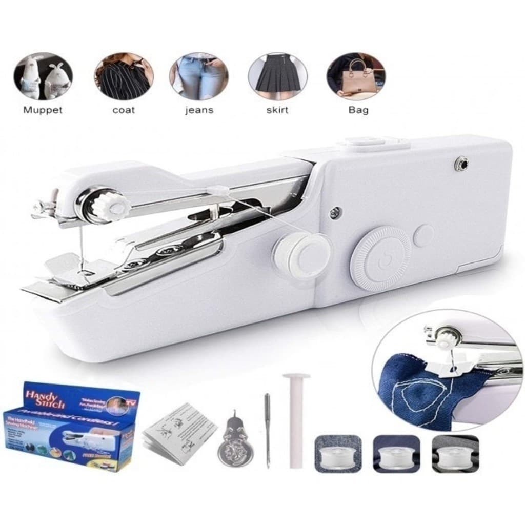 Mini Portátil Máquinas De Costura Ponto Acessível Costurar Costura Sem Fio Roupas Tecidos simplus