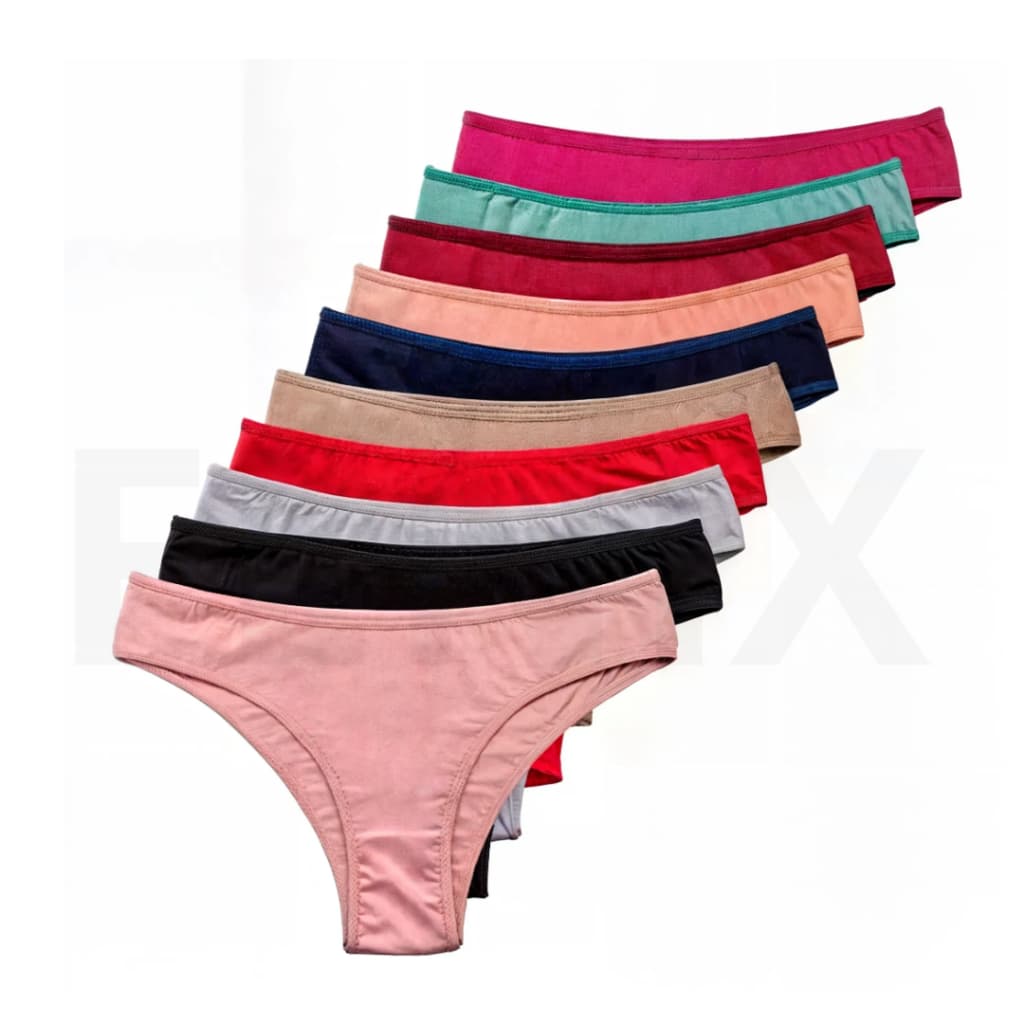 Kit Calcinha Tanga Básica Feminina Conforto Tecido em microfibra PROMOÇÃO Não Marca