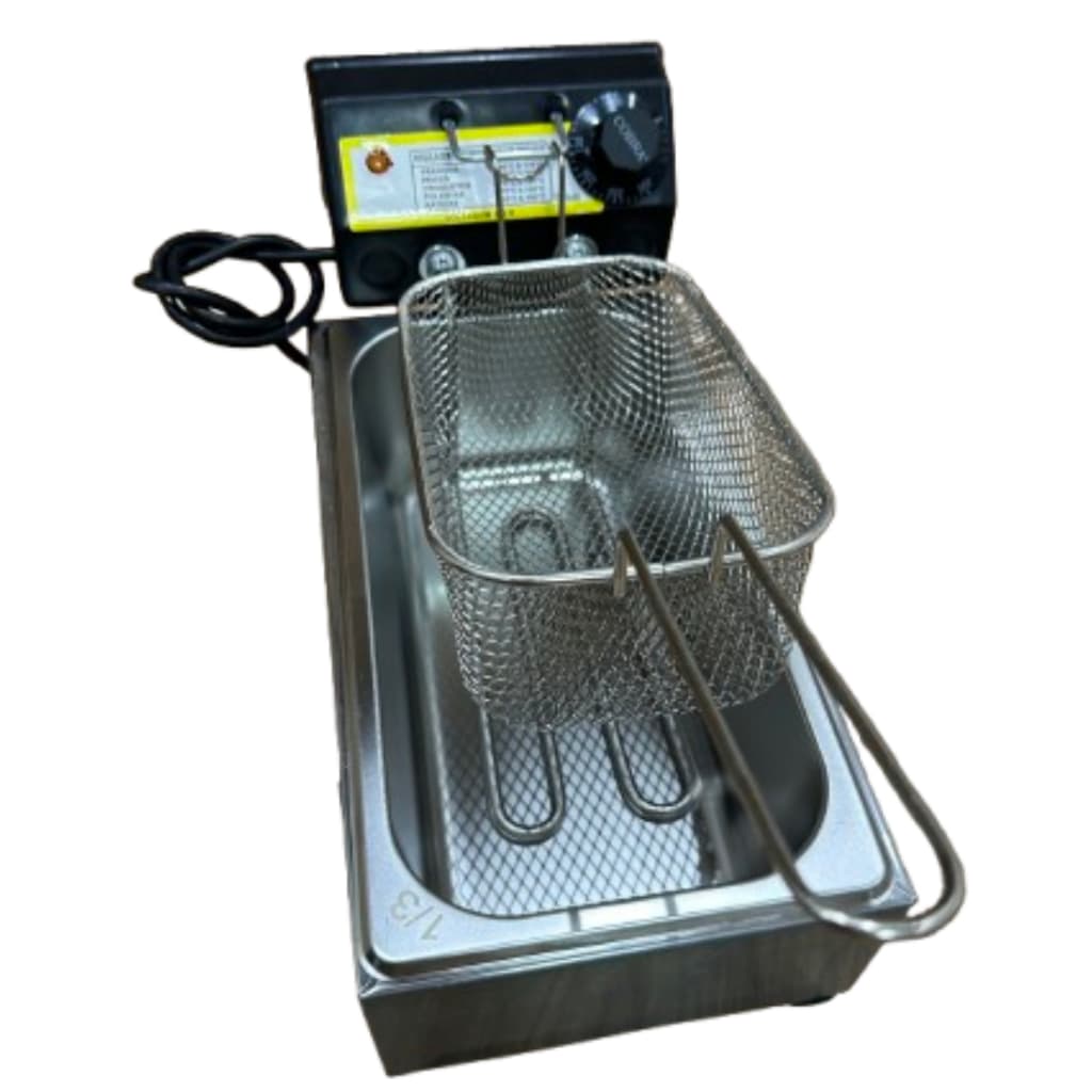 Fritadeira Elétrica Inox Antchamas Profissional 3,5L Cuba industrial ou doméstica Batata Frituras