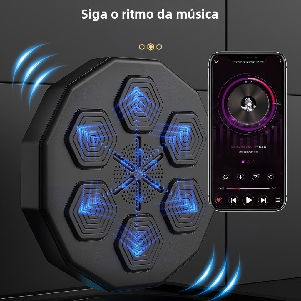 Máquina de boxe musical Bluetooth Target for Children boxing equipamento de aptidão