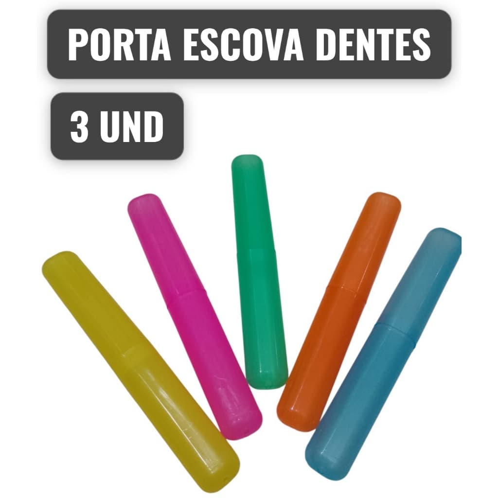 Porta Escova de Dentes - Kit com 3 und