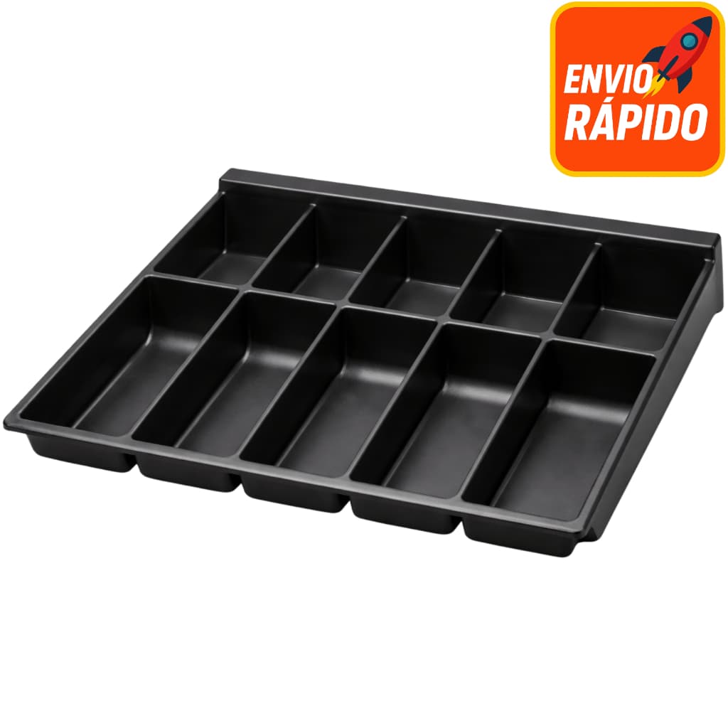 Bandeja de Dinheiro Plástico 10 Divisórias Notas Moedas