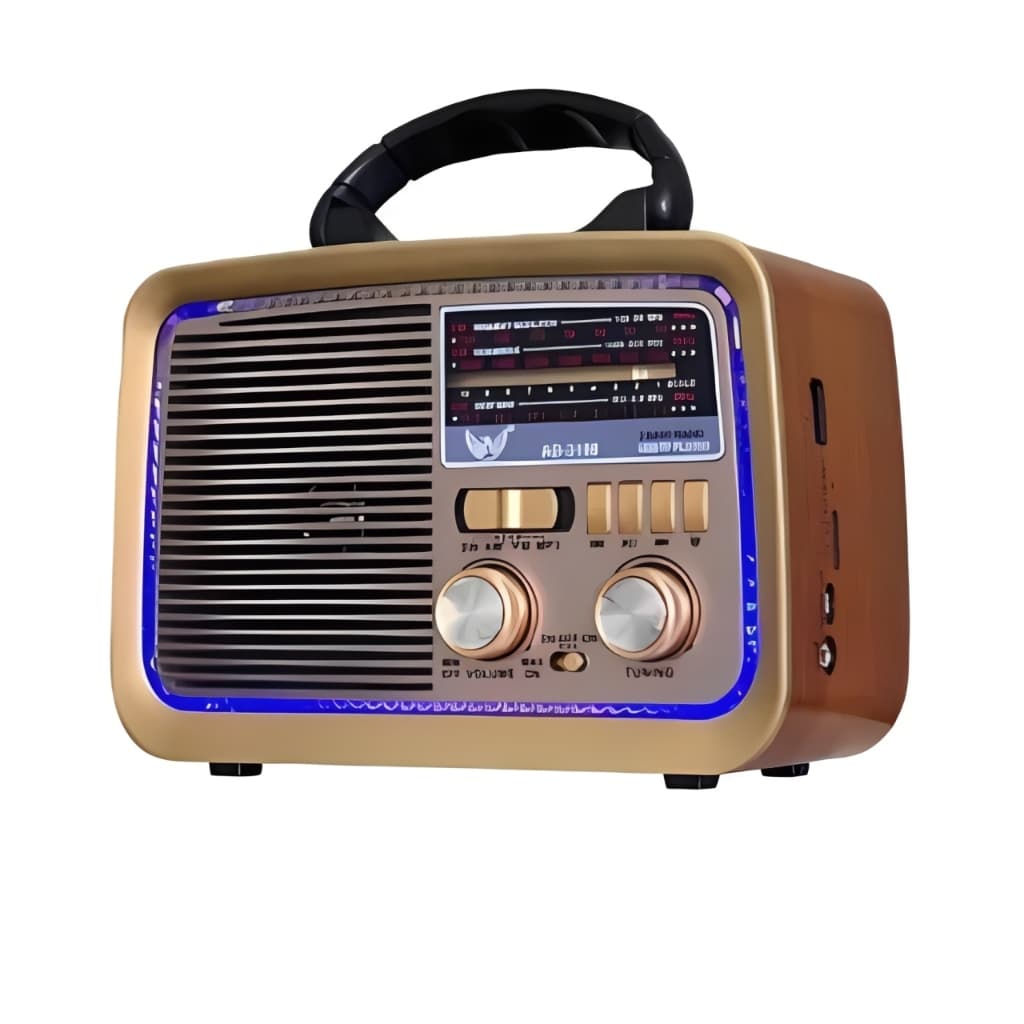 Rádio Bluetooth K-3188 Sem Fio com Lanterna, USB e Cartão TF