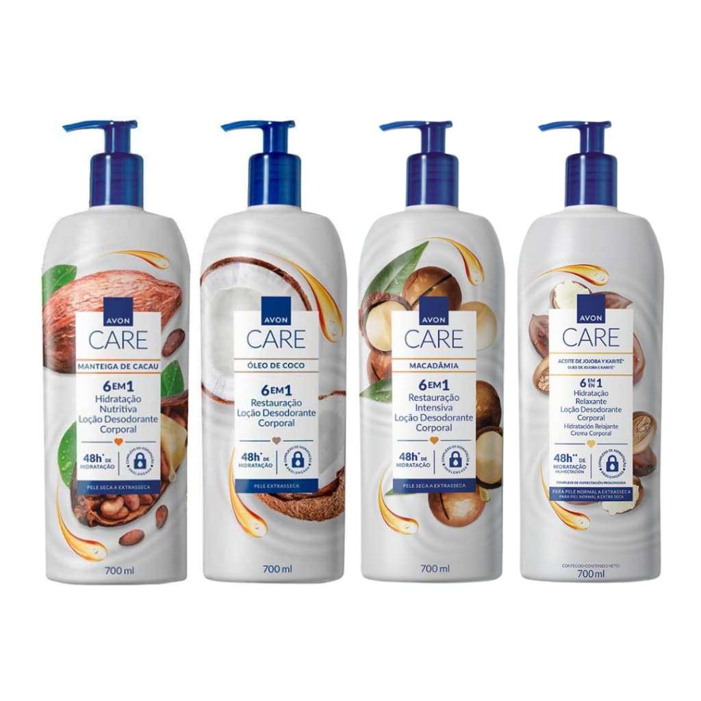Creme Hidratante Corporal Avon Care Óleo de Coco Manteiga de Cacau Macadâmia Jojoba e Karité 700ml