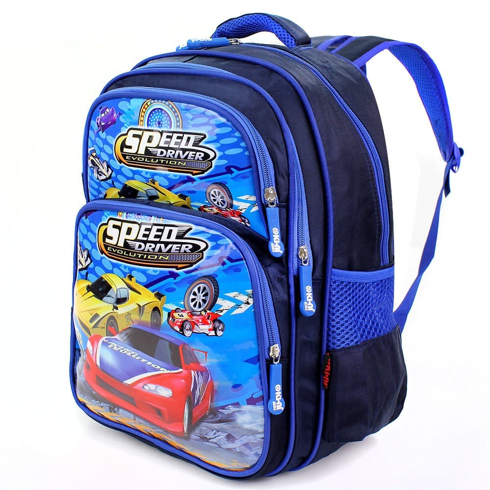 Mochila Escolar Infantil Masculina Carros Premium - Resistente, Grande, Menino 3 a 9 Anos