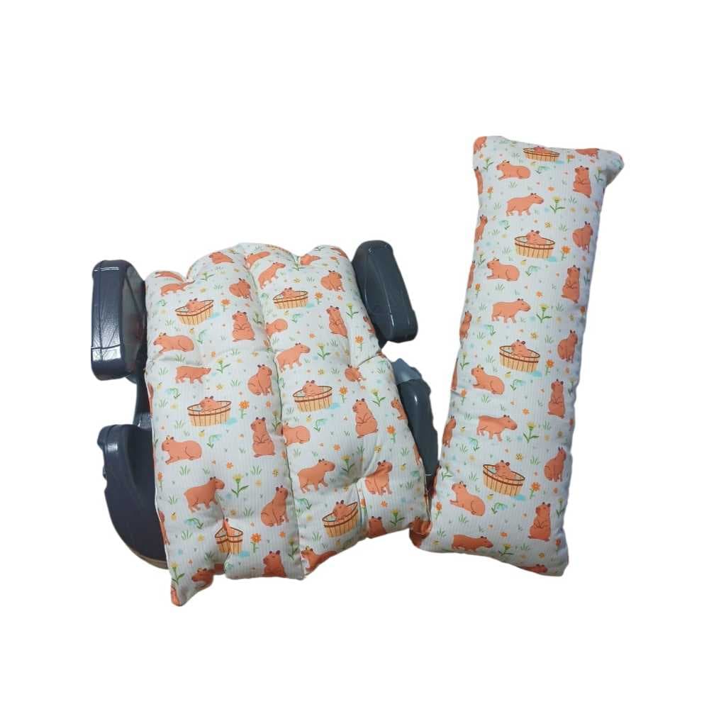 Almofada para assento de carro e almofada protetor de cinto para viagens, passeio