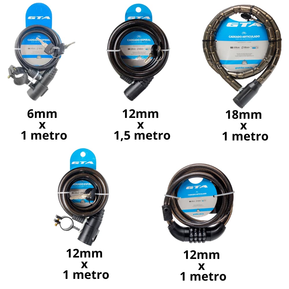 Cadeado GTA para Moto Bicicleta bike capacete portão varias merdidas